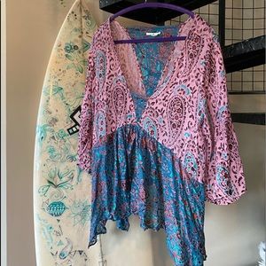 Boho Anthropologie Top, Flowy & Light